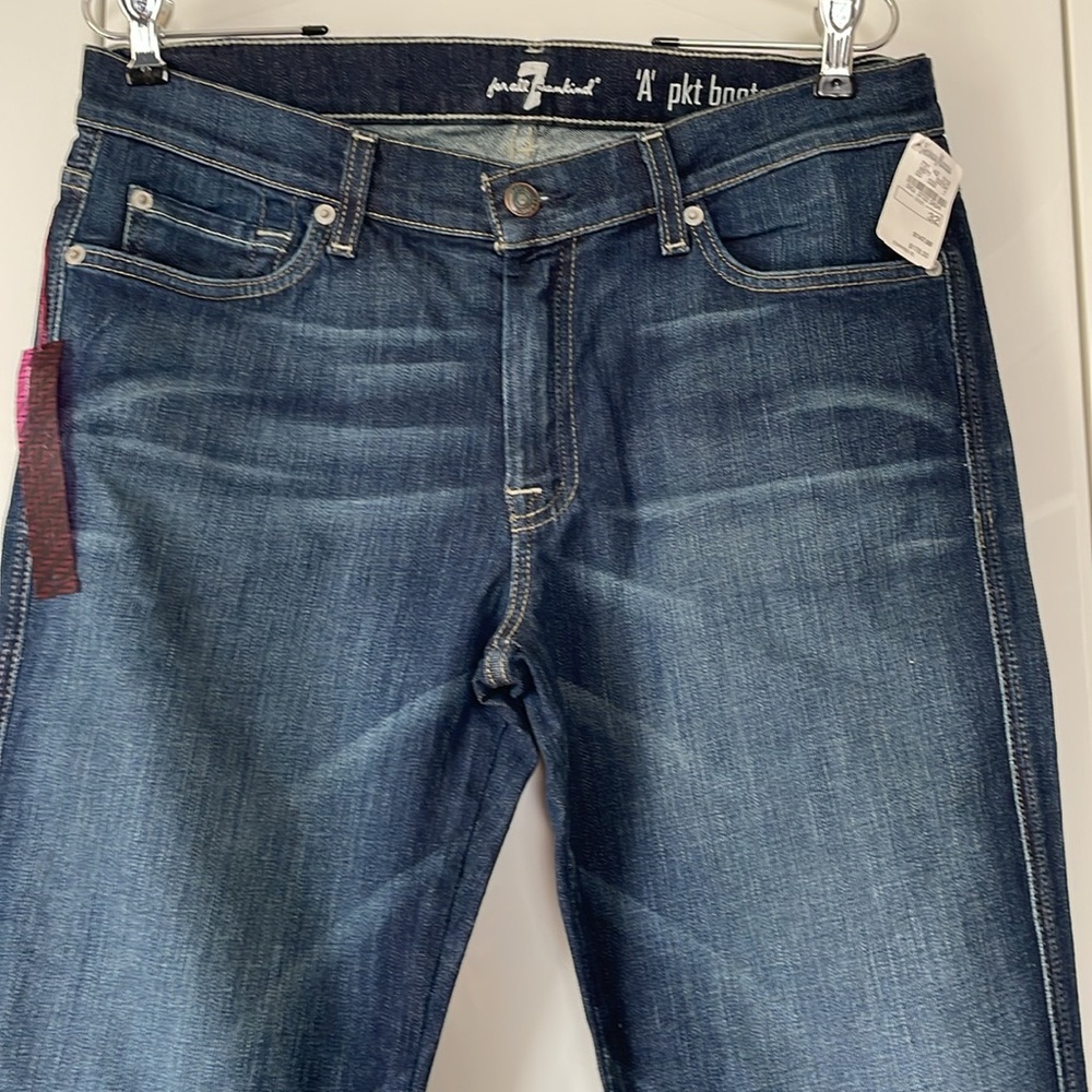 7 for all mankind Jeans in Navy Blue Size-32 NWT - Picture 9 of 17